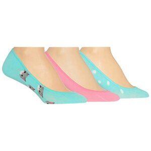 F85 Hot Sox Women's 3-Pk. Assorted Cat Liner Socks